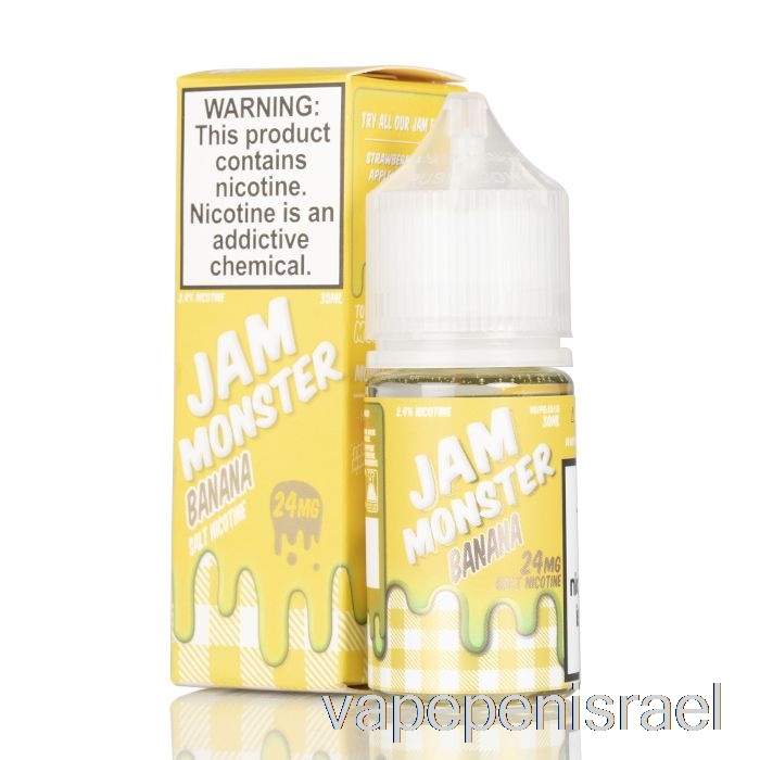 חד פעמי Vape Israel בננה - מלחי מפלצת ריבה - 30 מ"ל 24 מ"ג